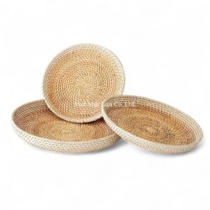 Modern Rattan Tray Set