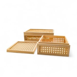 Modern Rectangular Rattan Box