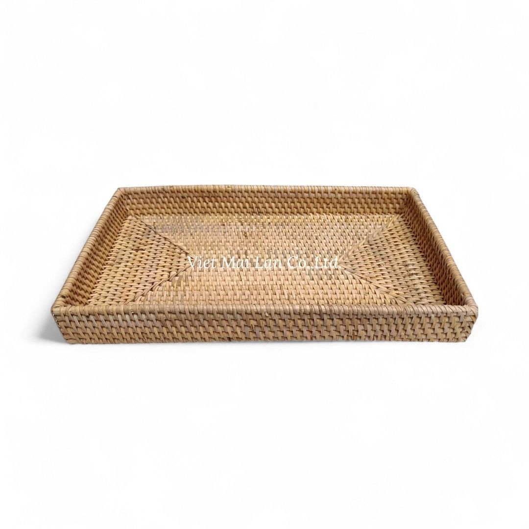 Modern Rectangular Rattan Tray