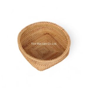 Modern Round Rattan Tray Set