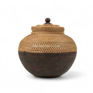 Modern Woven Rattan Box