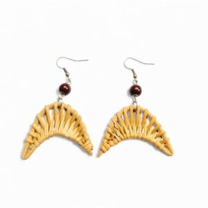 Moon Rattan Earrings