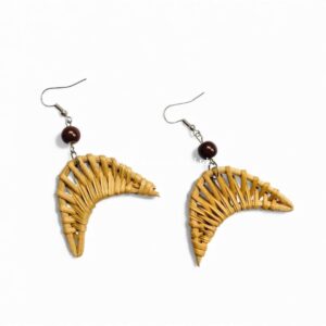 Moon Rattan Earrings