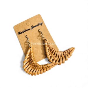 Moon Rattan Earrings