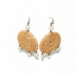 Natural Boho Rattan Earrings