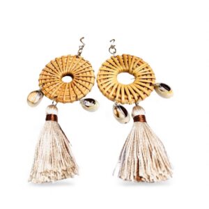 Natural Boho Rattan Earrings