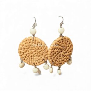 Natural Boho Rattan Earrings