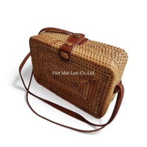 Natural Box Rattan Bag