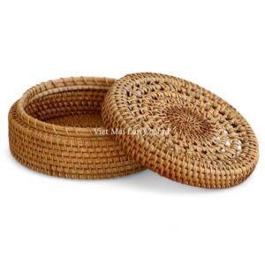 Natural Brown Rattan Box