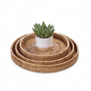 Natural Brown Rattan Tray