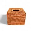 Natural Brown Square Rattan Tissue Box
