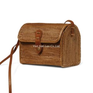 Natural Crossbody Rattan Bag