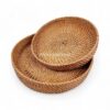 Natural Curved Edge Rattan Tray