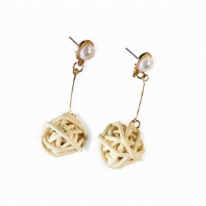 Natural Eco Rattan Earrings