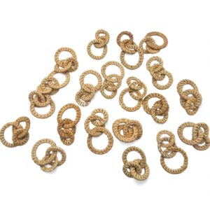Natural Fiber Rattan Charm