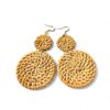 Natural Fiber Rattan Earrings