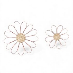 Natural Floral Rattan Kids Wall Decor