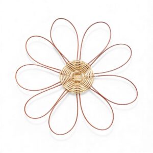Natural Floral Rattan Kids Wall Decor