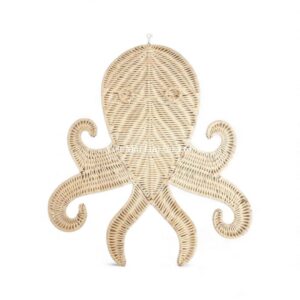 Natural Octopus Rattan Kids Wall Decor