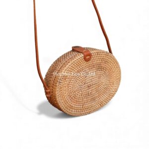 Natural Oval Rattan Bag