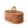 Natural Oval Rattan Box