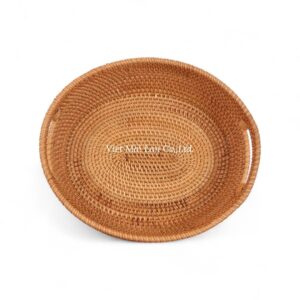 Natural Oval Rattan Tray