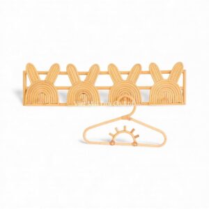 Natural Rattan Kids Wall Shelf