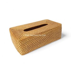 Natural Rectangular Rattan Tissue Box