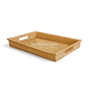 Natural Rectangular Rattan Tray