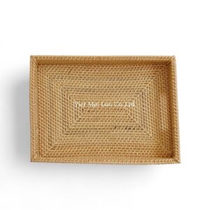 Natural Rectangular Rattan Tray