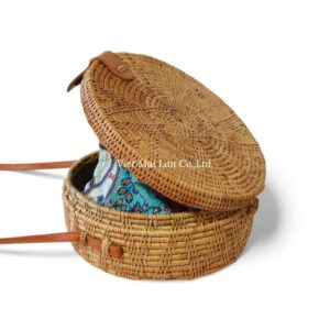 Natural Round Rattan Bag