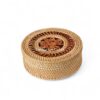Natural Round Rattan Box