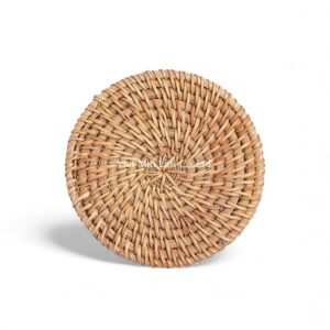 Natural Round Rattan Coaster Set