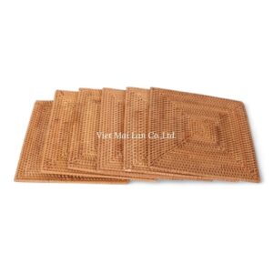 Natural Square Rattan Placemat