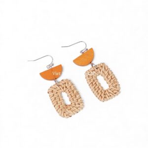 Natural Vintage Rattan Earrings