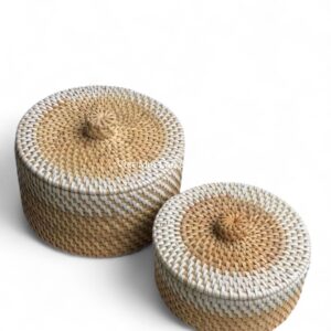 Natural White Rattan Box