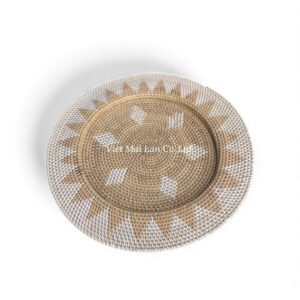 Natural White Rattan Charger Plate