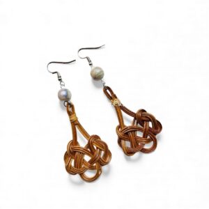 Natural Woven Rattan Earrings