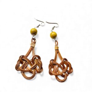 Natural Woven Rattan Earrings