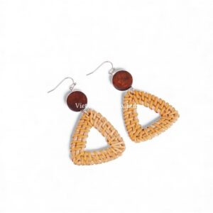 Natural Woven Rattan Earrings