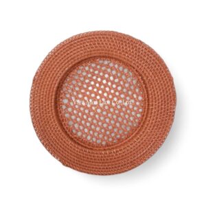 Orange Rattan Charger Plate