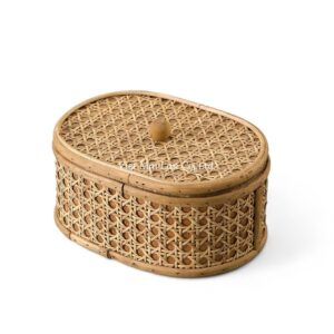 Oval Rattan Box