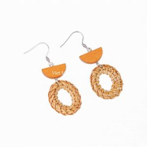 Oval Rattan Earrings