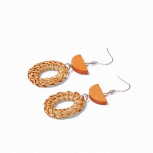 Oval Rattan Earrings