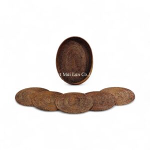 Oval Rattan Placemat Set