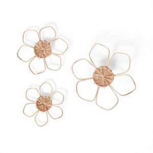 Pastel Flower Rattan Kids Wall Decor