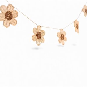 Pastel Flower Rattan Kids Wall Decor