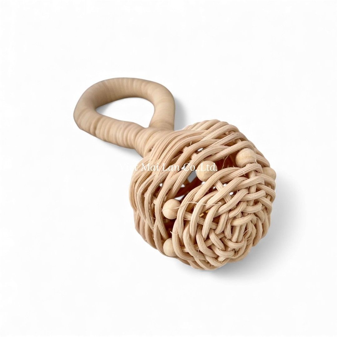 Playful Rattan Baby Rattle
