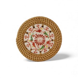 Rattan Coaster with Ceramic