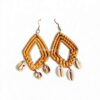 Rattan Earrings with Shell